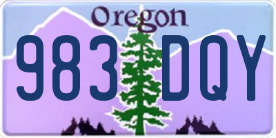 OR license plate 983DQY
