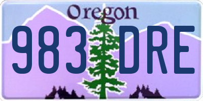 OR license plate 983DRE