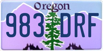 OR license plate 983DRF