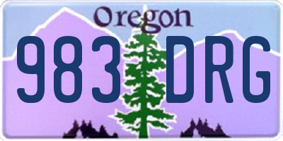 OR license plate 983DRG