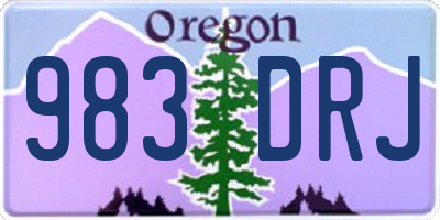 OR license plate 983DRJ