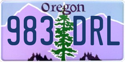 OR license plate 983DRL