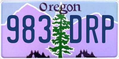 OR license plate 983DRP