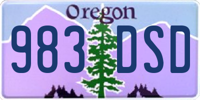 OR license plate 983DSD