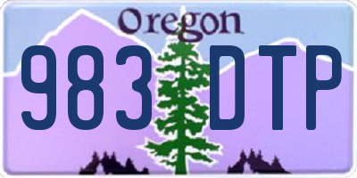 OR license plate 983DTP