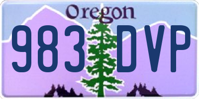 OR license plate 983DVP