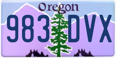 OR license plate 983DVX