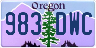OR license plate 983DWC