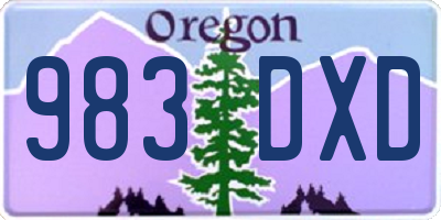 OR license plate 983DXD