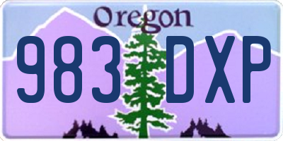 OR license plate 983DXP