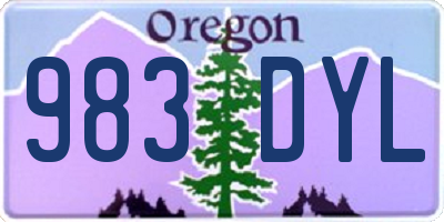 OR license plate 983DYL