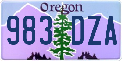 OR license plate 983DZA