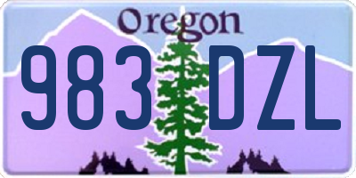 OR license plate 983DZL