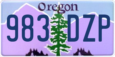OR license plate 983DZP