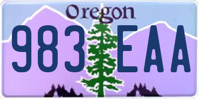 OR license plate 983EAA