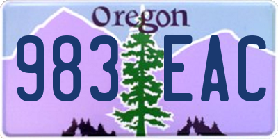 OR license plate 983EAC