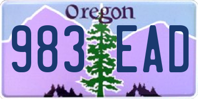 OR license plate 983EAD