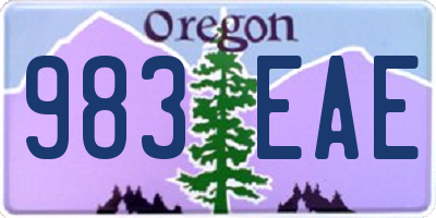 OR license plate 983EAE