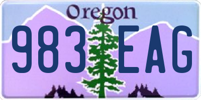 OR license plate 983EAG