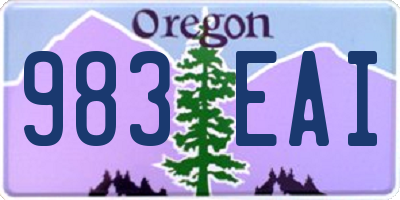 OR license plate 983EAI