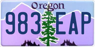 OR license plate 983EAP