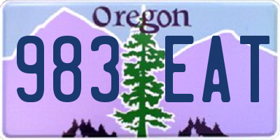 OR license plate 983EAT