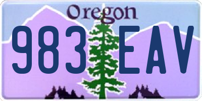 OR license plate 983EAV