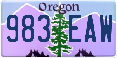 OR license plate 983EAW