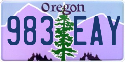 OR license plate 983EAY