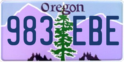 OR license plate 983EBE