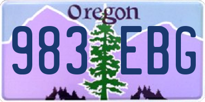 OR license plate 983EBG