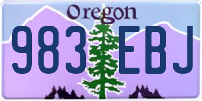 OR license plate 983EBJ