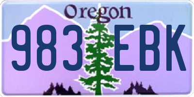 OR license plate 983EBK
