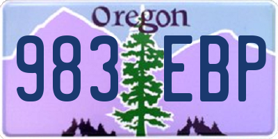 OR license plate 983EBP