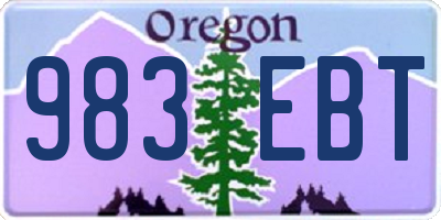 OR license plate 983EBT
