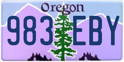OR license plate 983EBY
