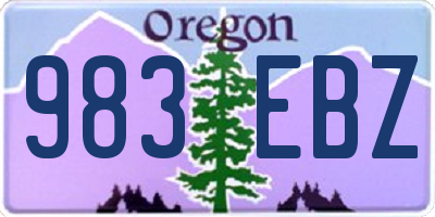 OR license plate 983EBZ