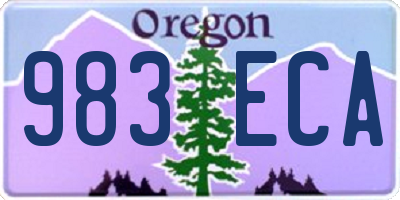 OR license plate 983ECA