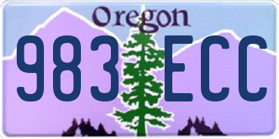 OR license plate 983ECC