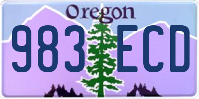 OR license plate 983ECD