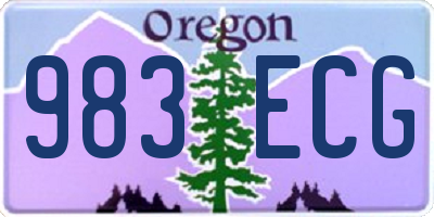 OR license plate 983ECG