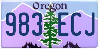 OR license plate 983ECJ