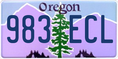 OR license plate 983ECL