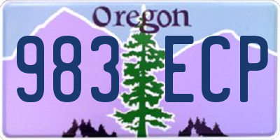 OR license plate 983ECP
