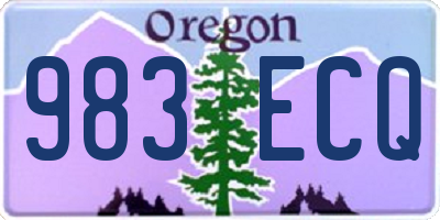 OR license plate 983ECQ