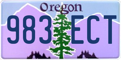 OR license plate 983ECT