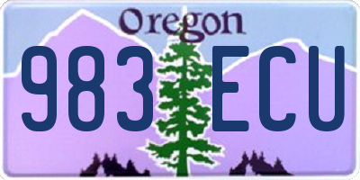 OR license plate 983ECU