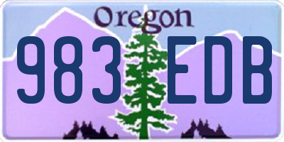 OR license plate 983EDB
