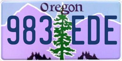 OR license plate 983EDE