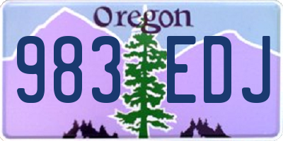 OR license plate 983EDJ